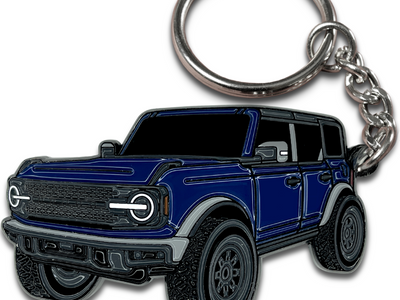 Bronco antimatter blue keychain