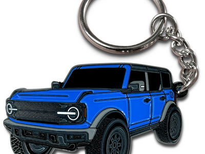 Bronco velocity blue keychain