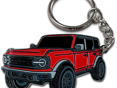 Bronco red keychain