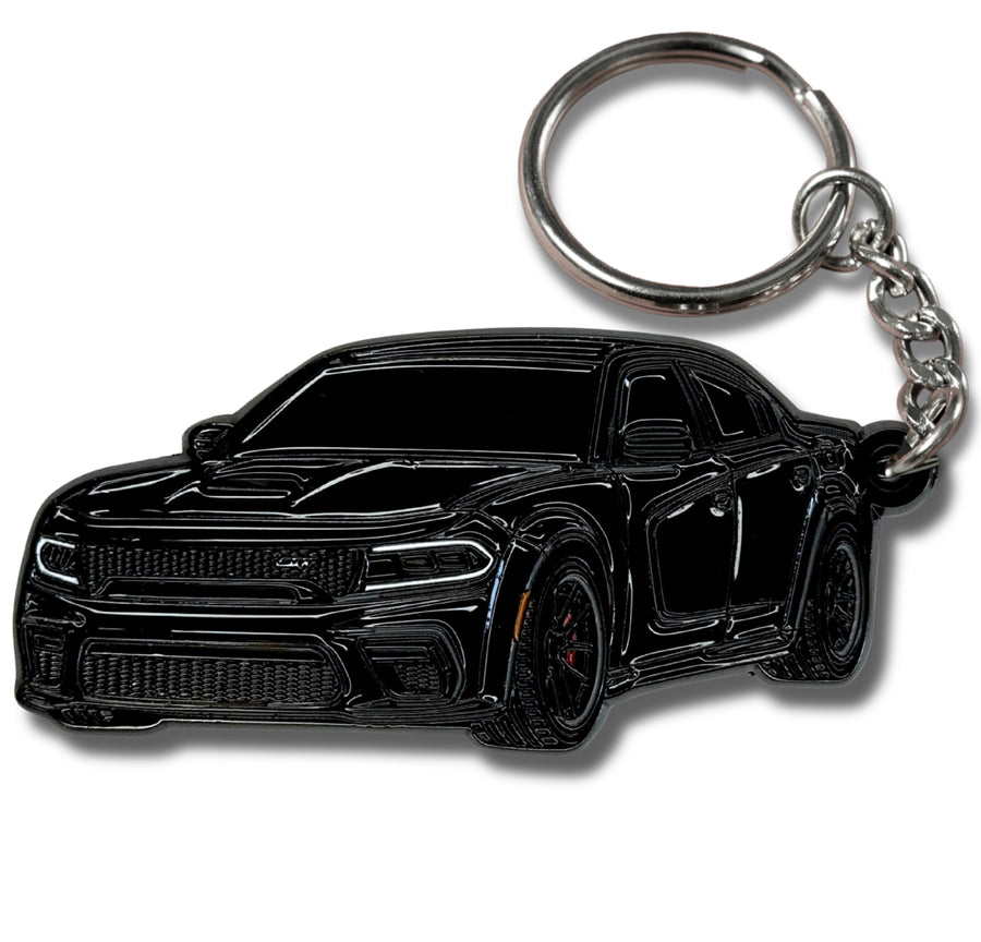 dodge charger white keychain