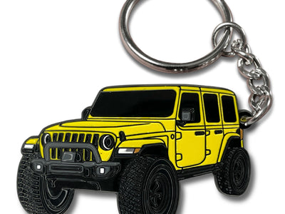 Jeep Wrangler Keychain yellow