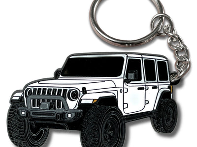 Jeep Wrangler Keychain white
