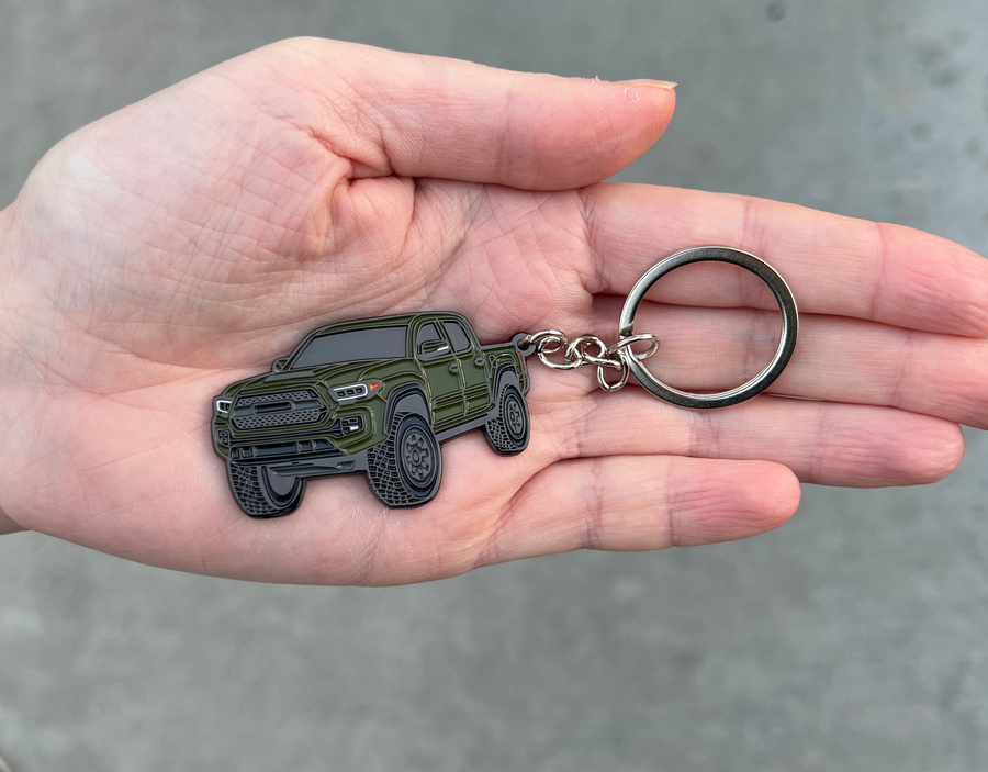 Toyota tacoma magnetic gray keychain