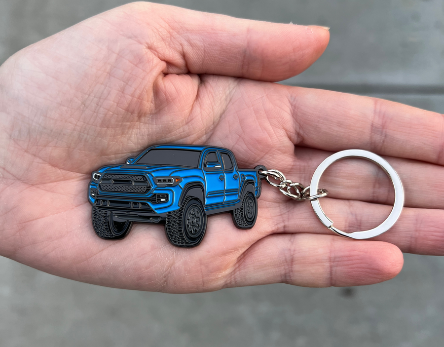 Toyota tacoma magnetic gray keychain