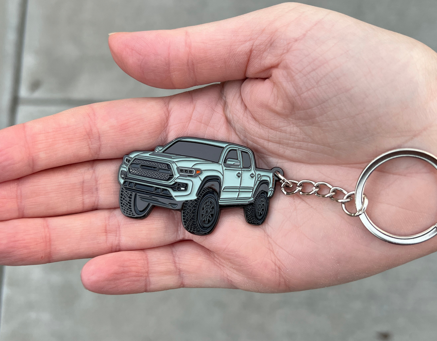 Toyota tacoma magnetic gray keychain