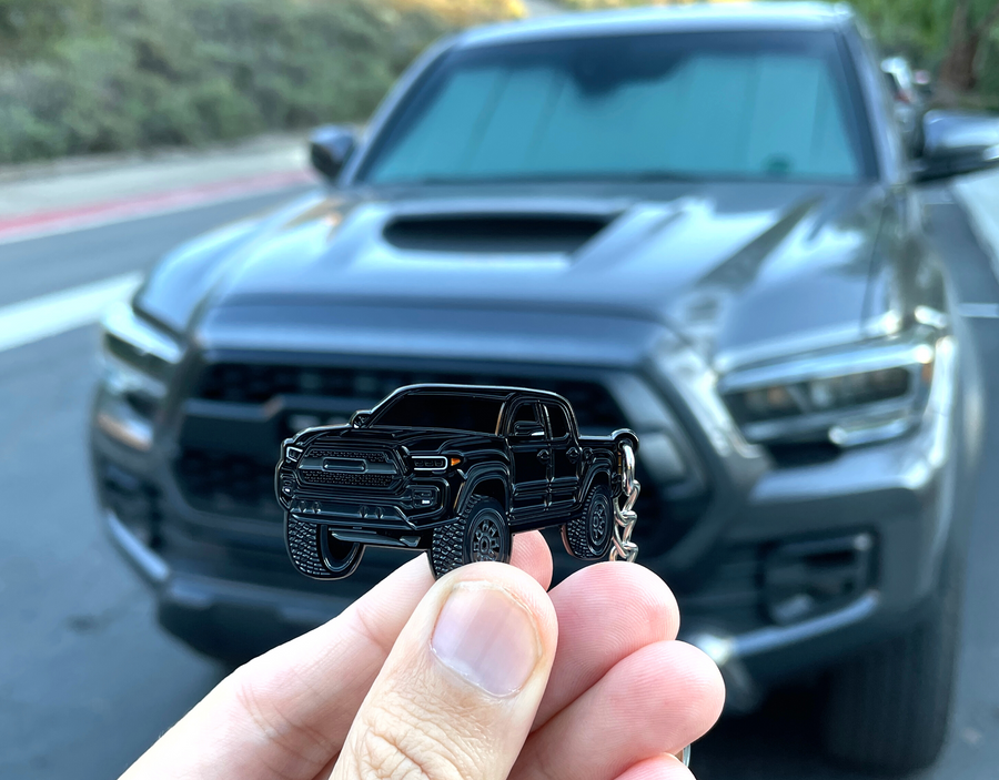 Toyota tacoma magnetic gray keychain