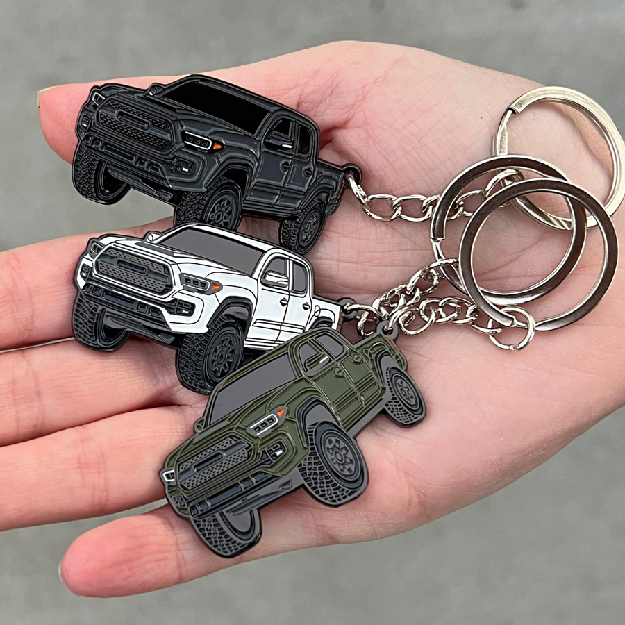 Toyota tacoma magnetic gray keychain