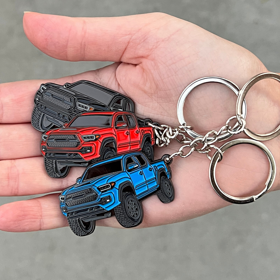 Toyota tacoma magnetic gray keychain