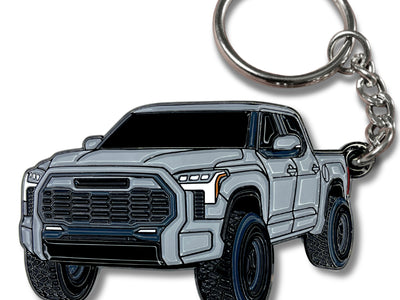 Tundra silver keychain
