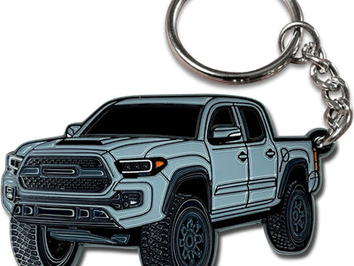 Toyota tacoma silver keychain