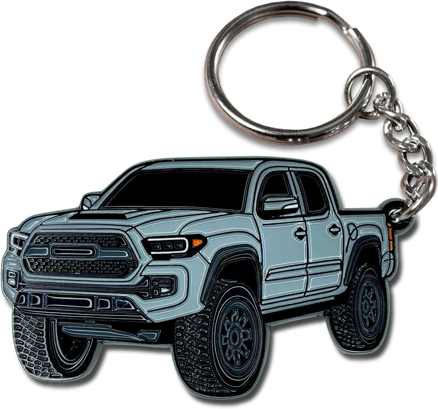 Toyota tacoma magnetic gray keychain