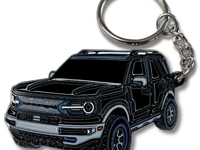bronco sport black keychain