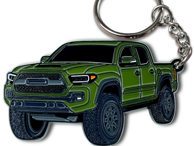 Toyota tacoma army green keychain