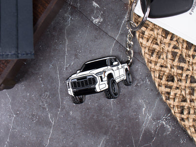 Tundra white keychain