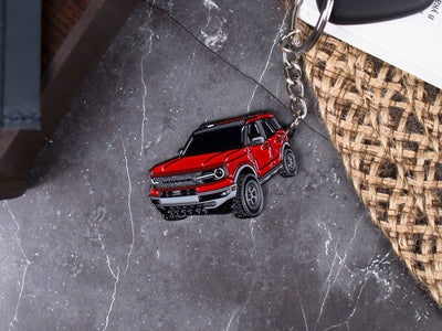 bronco sport red keychain
