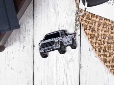 F150 silver keychain
