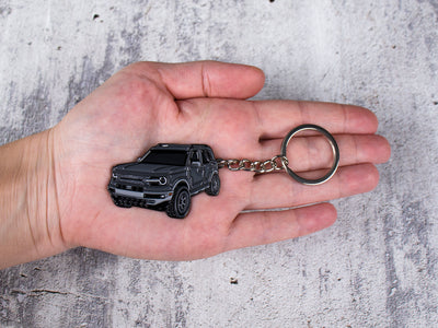 bronco sport carbonized gray keychain
