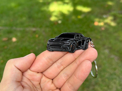 dodge charger black keychain