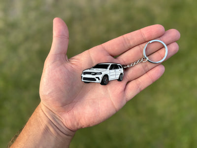 dodge durango white keychain