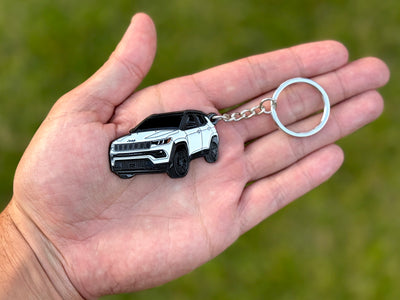 jeep compass keychain white