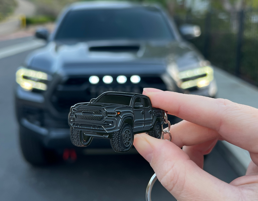 Toyota tacoma magnetic gray keychain