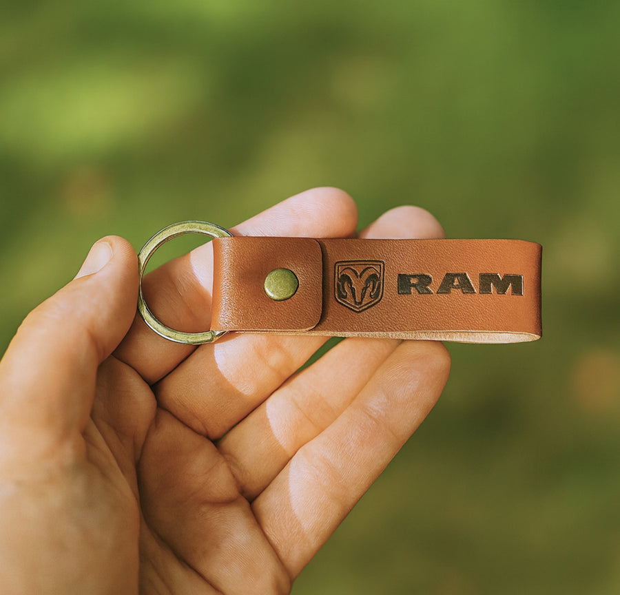 Officially Licensed RAM keychain - Genuine Leather – Four Wheel Beast