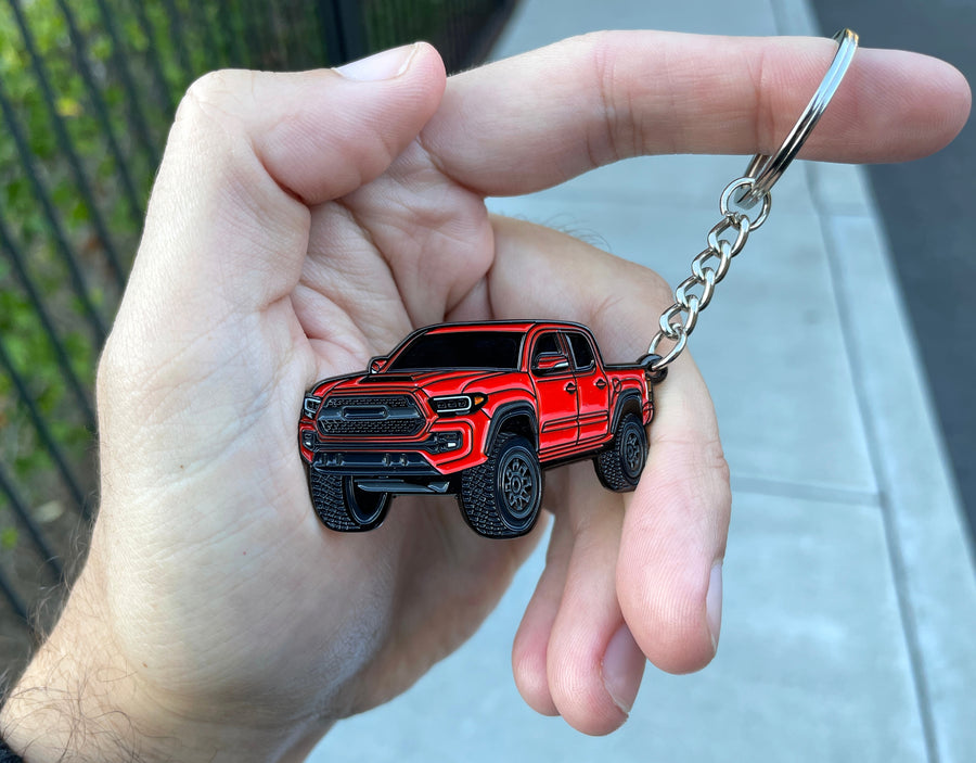 Toyota tacoma magnetic gray keychain