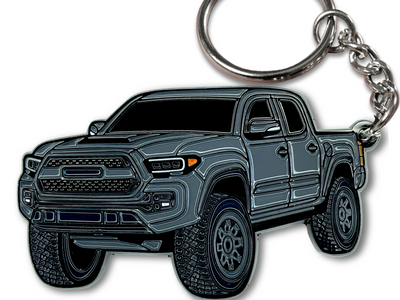 Toyota tacoma magnetic gray keychain