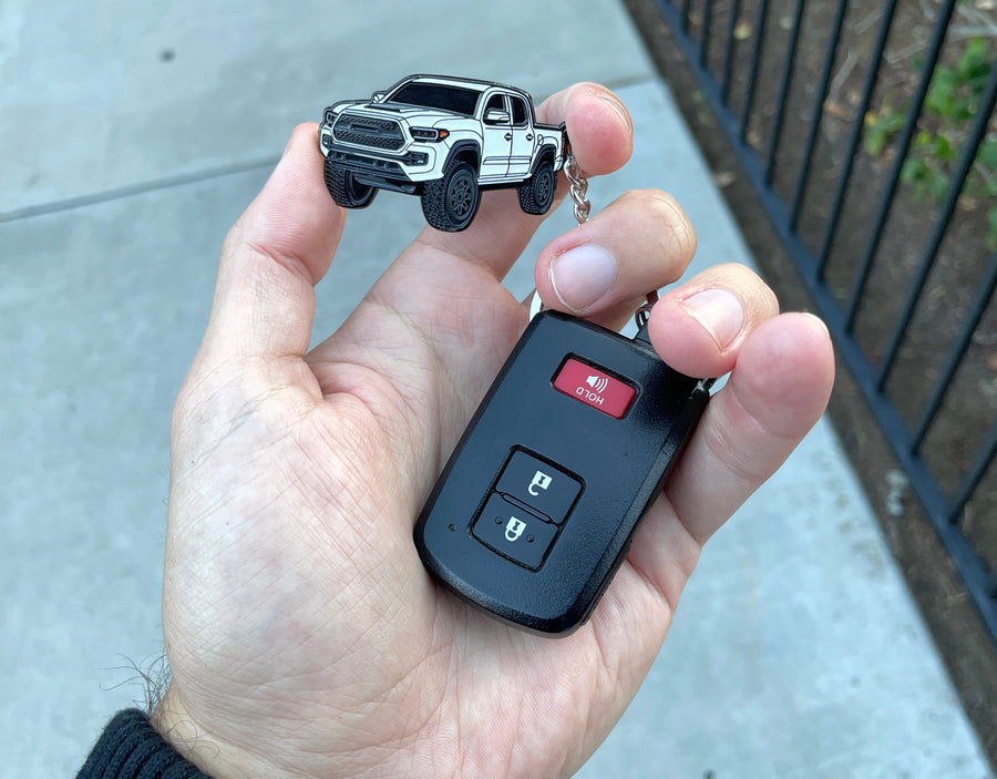 Toyota tacoma magnetic gray keychain